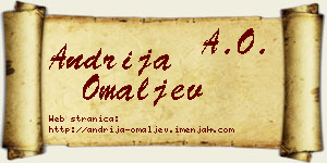 Andrija Omaljev vizit kartica